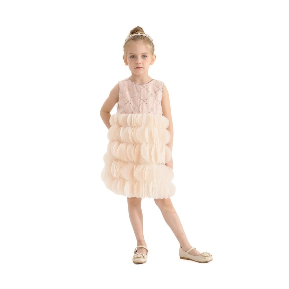 New Tulleen Pink Dionne Tiered Tulle Dress 2y-3y